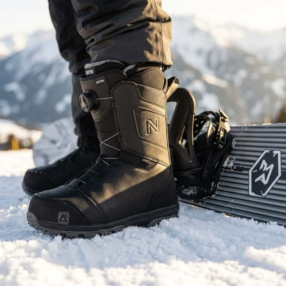 Nidecker sz 11 Aero Black Mens BOA H4 Coiler Lined Winter Snowboard Boots